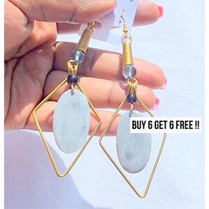735 Minimalist Earrings, Brass Earrings, Dangle Drop Earrings, Gold Earrings Set, Bone Earrings, Earrings, African Earrings, Boho Jewelry.