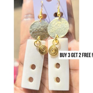 398 Dangle Drop Earrings, Brass Earrings Set, Earrings, African Jewelry, Gift For Her, Boho Earrings, Earrings for Women, Everyday Earrings.