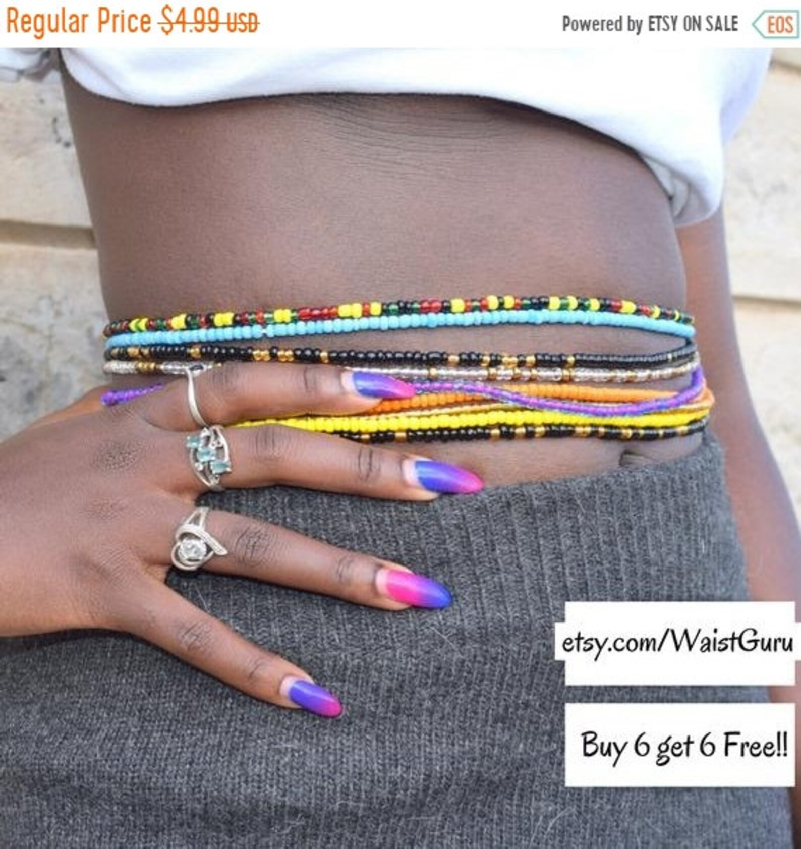 ON SALE TIE On Stomach Beads Waist Beads for weight loss Tie Etsy