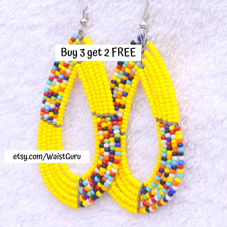 061 Buy 3 Get 2 FREE Masai Earrings Maasai Earrings Bulk Etsy
