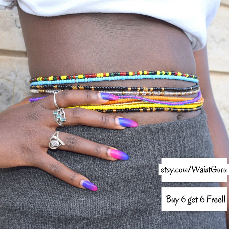 Waist Beads for Weight loss Adjustable Waist Beads Waist Bead Set Thread Waist Beads Cotton Thread Waist Bea ON SALE TIE On Waist Beads