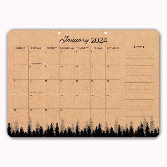 MUDRIT Desk Calendar 2024, Large Pages 12 X 17 Monthly Daily Planner , Big  Desktop/hanging Pad, Rustic Kraft office, Home, Family,business - Etsy