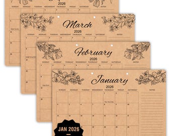2026 Tischkalender, 12 Monatsplaner von Jan bis Dez zum ausmalen, Schreibtischunterlage 30x40 cm