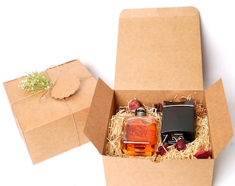Kraft Gift Boxes 8x8x4 Inches: Wedding Favors, Cupcake Boxes - 20 Pack
