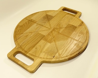 Custom artisanal pizza board, serving tray, pizza dish