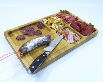 Personalized artisanal cutting board, serving tray, cheese / charcuterie platter aperitif apero