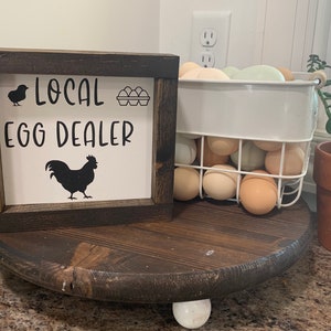 Local egg dealer wood sign