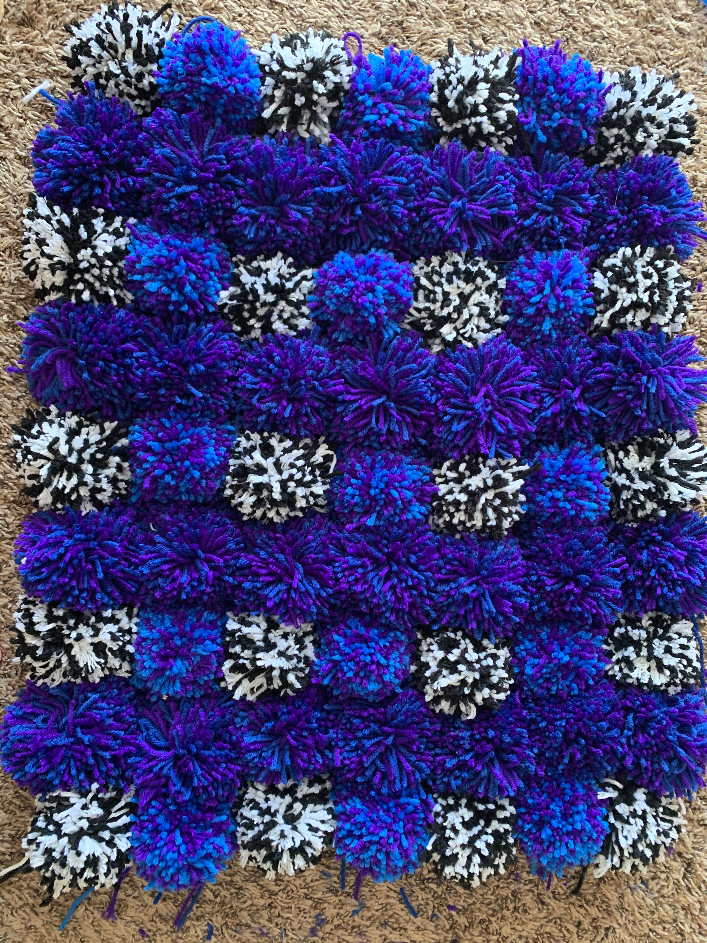 Pom Pom Rug Etsy