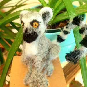 Lemur, Nadel gefilzt, Perfekt für Tierliebhaber