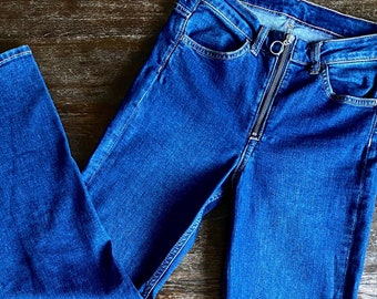 Y2K low waist front zipper jeans // Size W26