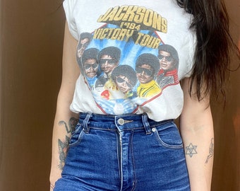 Original Jacksons 1984 victory tour tee // Size S-M