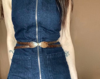 1970s snakeskin belt. Size M