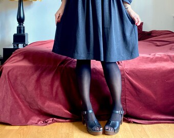 1970s black Japanese dress - Size S