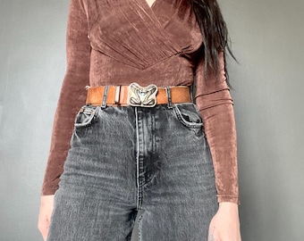 1990s Brown leotard // Size M