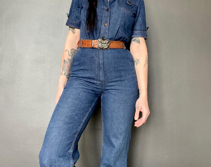 Featured listing image: 1970s denim jumpsuit // Size XS