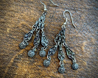 1970s inspired tassel boho earrings