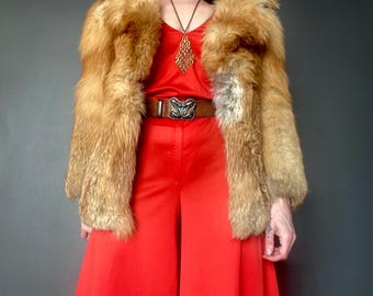 1970s Rock n' roll style fur jacket  // Size XS