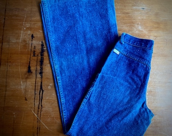 1970s Lee Cooper high rise blue denim jeans // Size XXS - XS