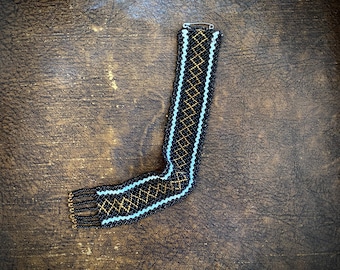 1970s Native American bead sewn necktie