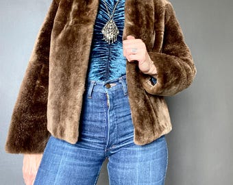 1970s Soft fur jacket // Size XS