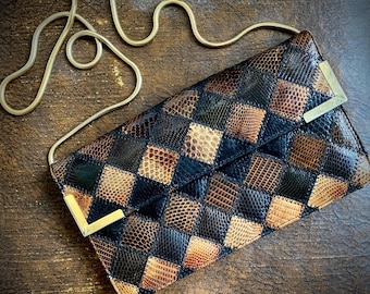1970s Patchwork leather bag