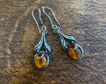 1970s Art Nouveau inspired earrings