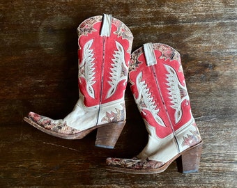 1990s Sancho thunderbird cowboy boots  - size 35 Euro / 4.5 US