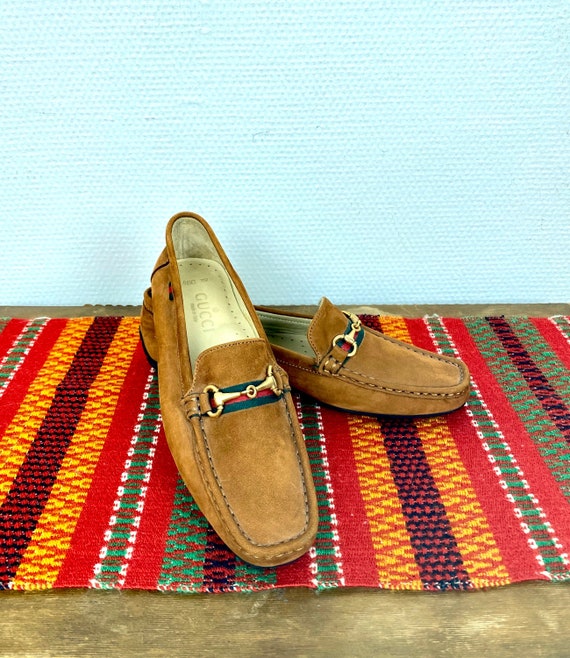 Gucci suede horsebit loafers - size 39 Euro / 8,5