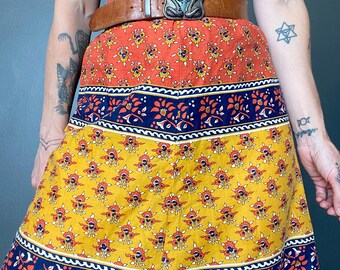 1960s Floral Sherman of London maxi skirt // Size XXS - XS