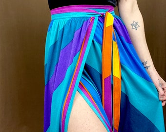 1970s Disco wrap skirt // Size S-L