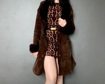 1970s shearling coat // Size S-M