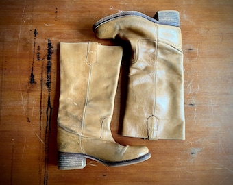 1990s Spanish leather boots  // size 38.5 Euro - 8 US