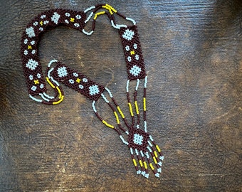 1970s beaded Native American necklace