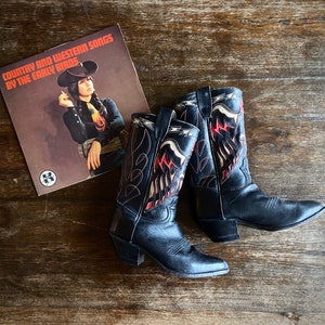 1990s Mustang thunderbird cowboy boots  - size 39 Euro / 8 - 8.5 US