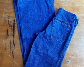 1970s Wrangler flared blue denim jeans // Size XXS - XS