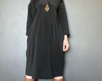 1980s LAURA BIAGIOTTI padded silk dress // Size s-m
