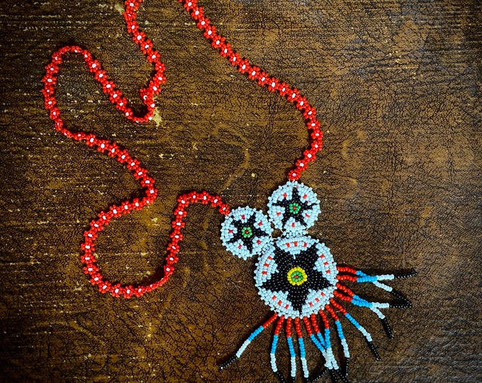Featured listing image: 1970s beaded Native American necklace