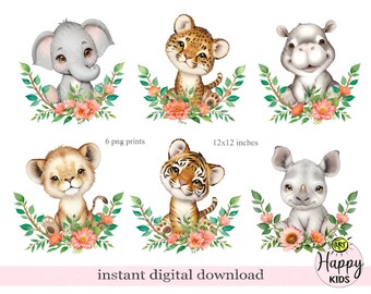 Safari Animals Baby Blanket Sublimation Design Safari Animals - Etsy