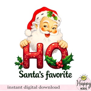 Retro Santa Christmas PNG: Vintage Holiday Sublimation (Digital Download)