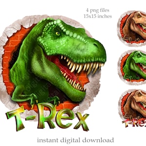 Dinosauro T-Rex, T-Rex Png, Design a sublimazione, Dinosauro Png, T-Rex Png, Design maglietta, Download digitale Png