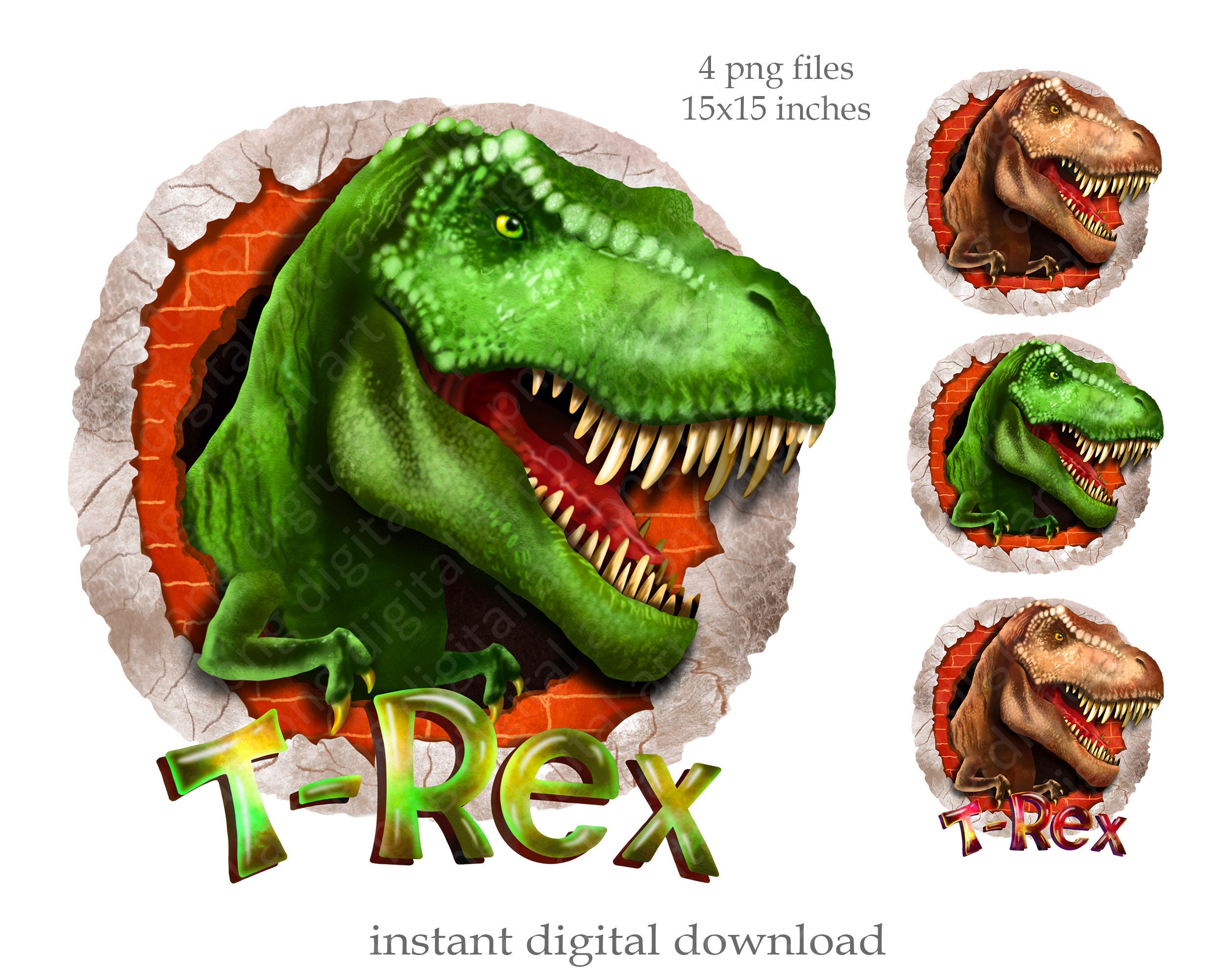 T-Rex , Tyrannosaurus Rex Png , T-Rex Dinosaur Png , Dino Png , Digital  Clipart Png , Digital Downloads