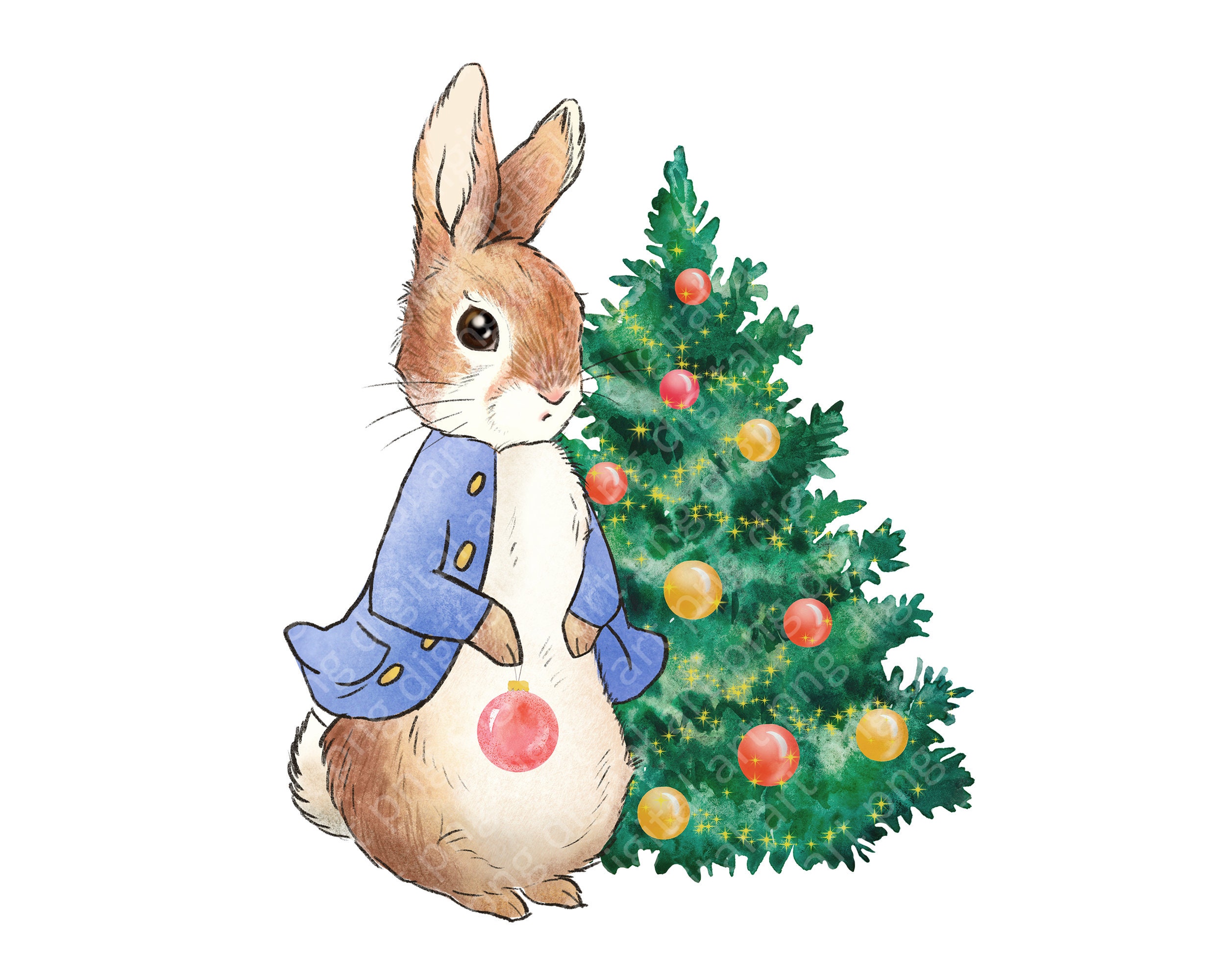 Peter Rabbit Christmas PNG Peter Rabbit Sublimation Design - Etsy UK