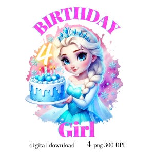 Cumpleaños de Frozen PNG, Cumpleaños de Elsa, Cumpleaños de princesa Frozen PNG, Invitación de cumpleaños de princesa PNG, descarga digital
