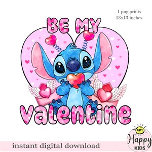 Stich Love png, Happy Valentine's Day Stitch png, roze print, Valentijnsdag png, sublimatieontwerp, Valentijn png, instant download