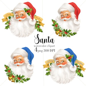 Retro Santa PNG Design: Vintage Christmas Sublimation (Digital Download)