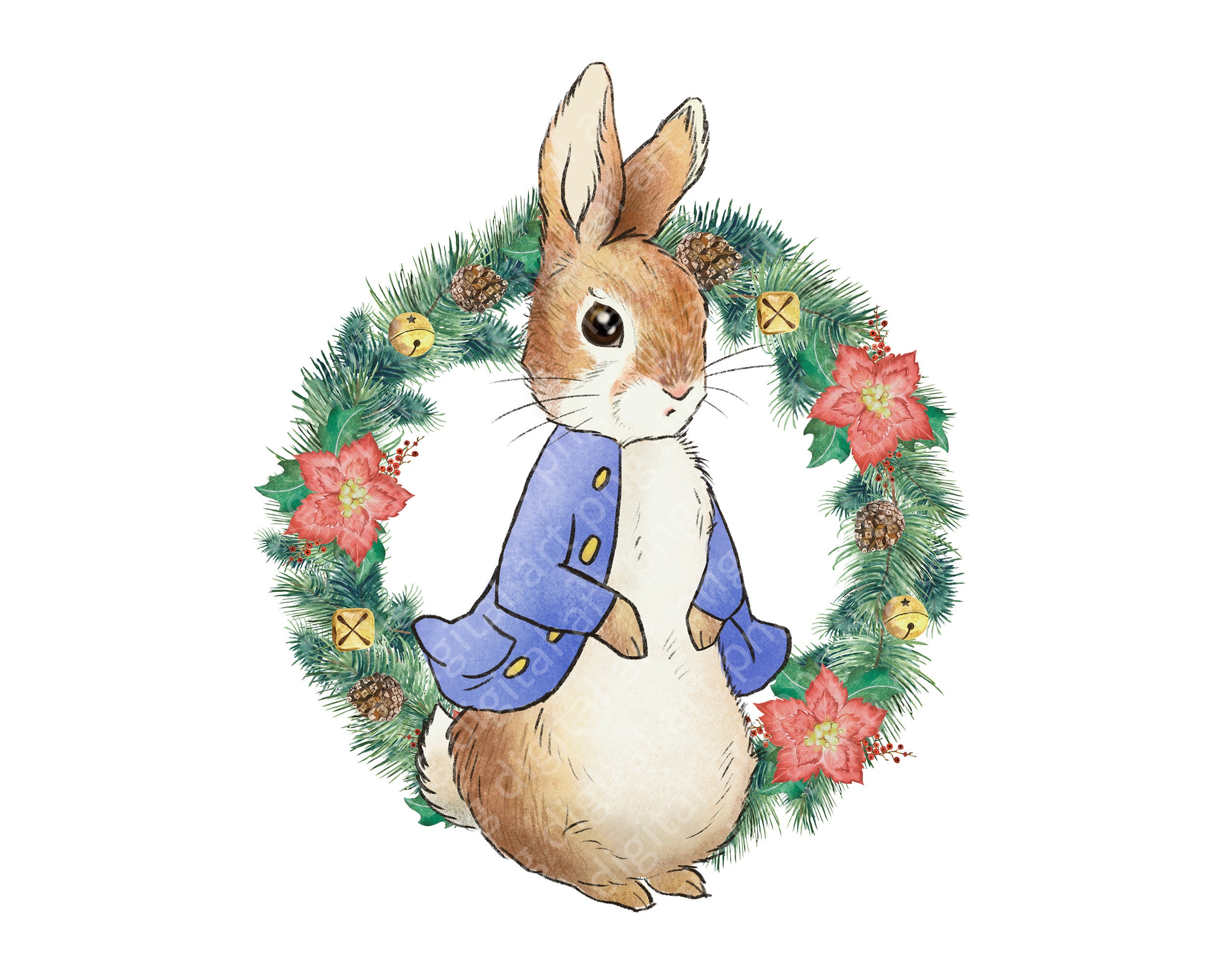 Peter Rabbit Christmas PNG Peter Rabbit Sublimation Design - Etsy UK