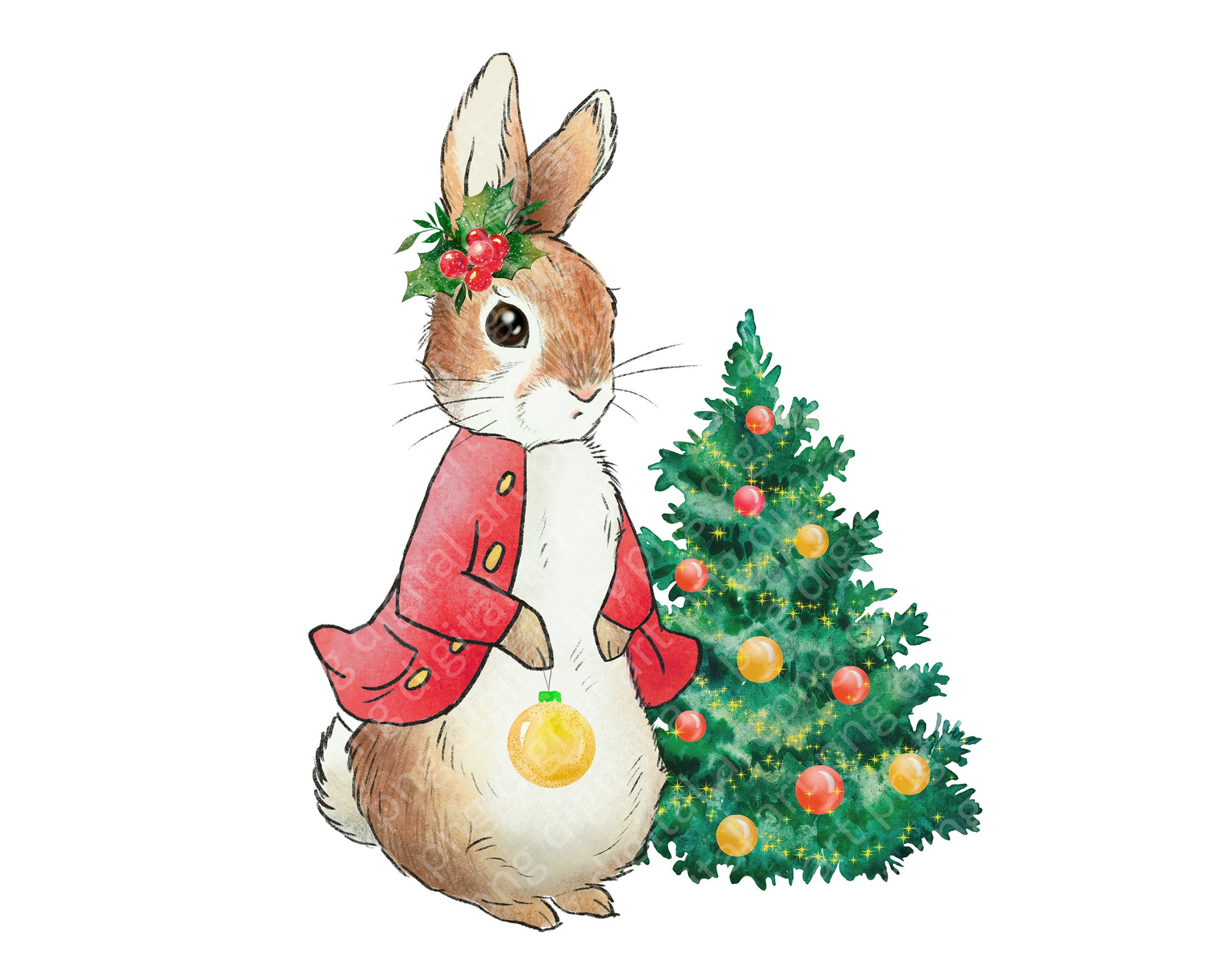 Peter Rabbit Christmas PNG Peter Rabbit Sublimation Design - Etsy UK