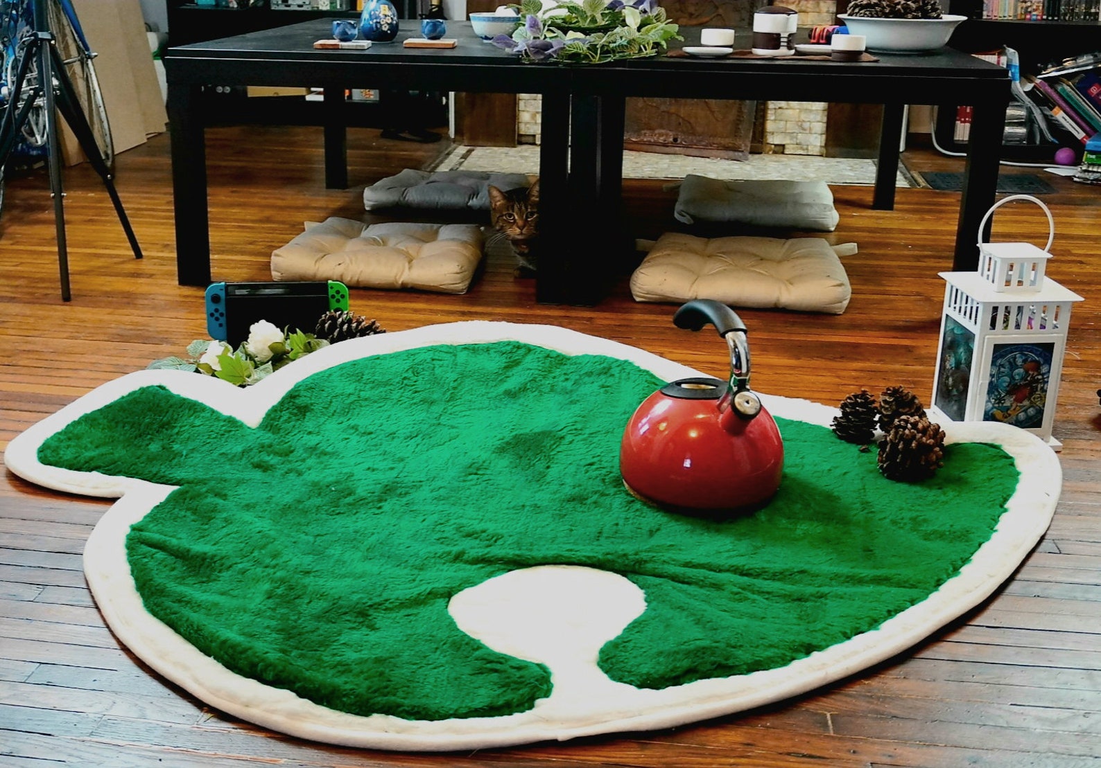 Animal Crossing Leaf Area Rug Nerd Rug living room game Etsy