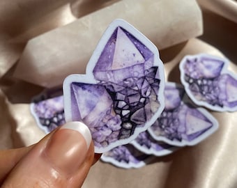 Amethyst Crystal Vinyl Sticker | Waterproof Laptop Decal