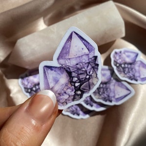 Amethyst Crystal Vinyl Sticker | Waterproof Laptop Decal